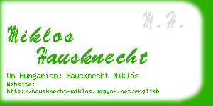 miklos hausknecht business card
