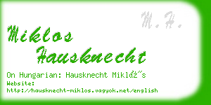 miklos hausknecht business card